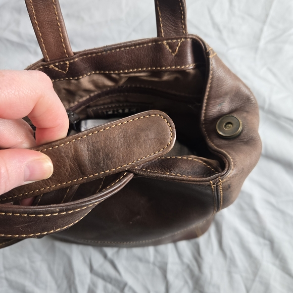 FRYE Brown Leather Women's Backpack - Picture 9 of 16